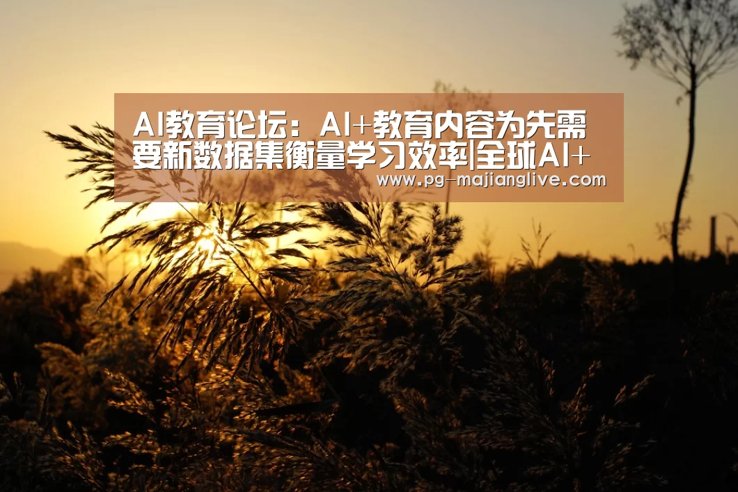 AI教育论坛:AI+教育内容为先需要新数据集衡量学习效率|全球AI+智适应教育峰会-PG官方入口(图1) PG电子官网